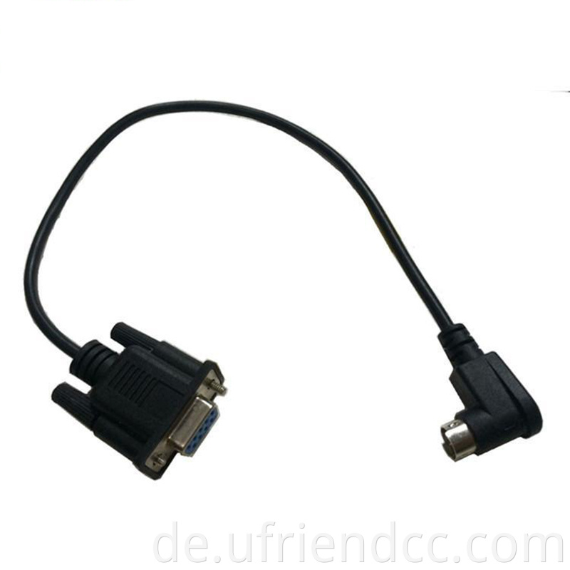 OEM High Compatible Win10 DB9 Frauen RS232 Serial zu 8 Pin Mini Din Adapter plc herunterladen Kabel